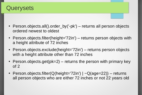 Querysets